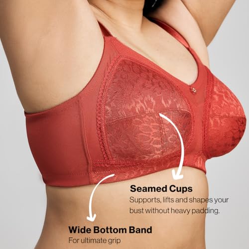 Image of NYKD by Nykaa Ultimate Shape and Support No Bulge Bra | Full Coverage | Back Closure | Non-Padded | Wireless Comfort: Elevate Your Style with Lace-NYB033