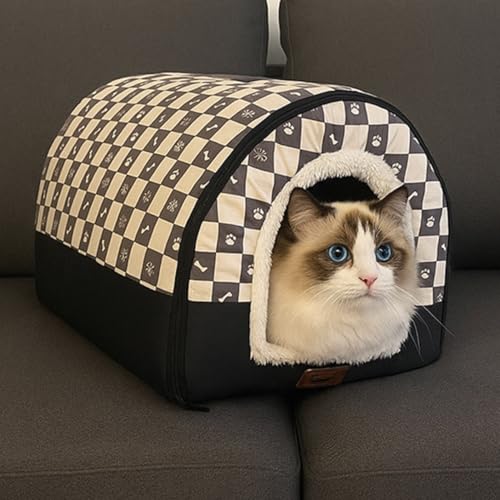 犬 ベッド 犬 ハウス 洗える 猫 ベッド 猫ハウス ペットベッド 取り外し可能 ペットハウス ドーム型 ペットクッション 猫犬用 寝床 休憩所 防寒保温 あったかい ペット用品 フワフワ 滑り止め 室内寒さ対策 小中型犬 秋冬