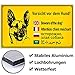 Produktbild Schild Vorsicht Hund Hinweisschild inkl. 4 Lochbohrungen | 25x15cm | stabile Aluminium Verbundplatte (Vorsicht Hund (25x15cm))