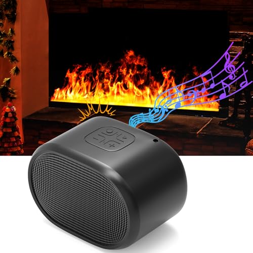 GUSUCIN Fireplace Crackling Sound Maker for Electric Fireplace Rechargeable Realistic Fireplace Sound Box Fire Crackler Sound System for Gas Fireplace Winter Sleep White Noise Machine Black