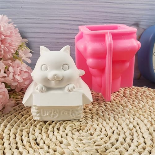 Moule silicone chat haute précision résine et chocolat durable