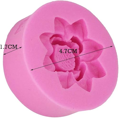 Miniatura 2 de Molde de silicona de loto de flores 3D para decoración de cupcakes, decoración de pasteles de gelatina, molde de fondant, molde de cristal hecho a