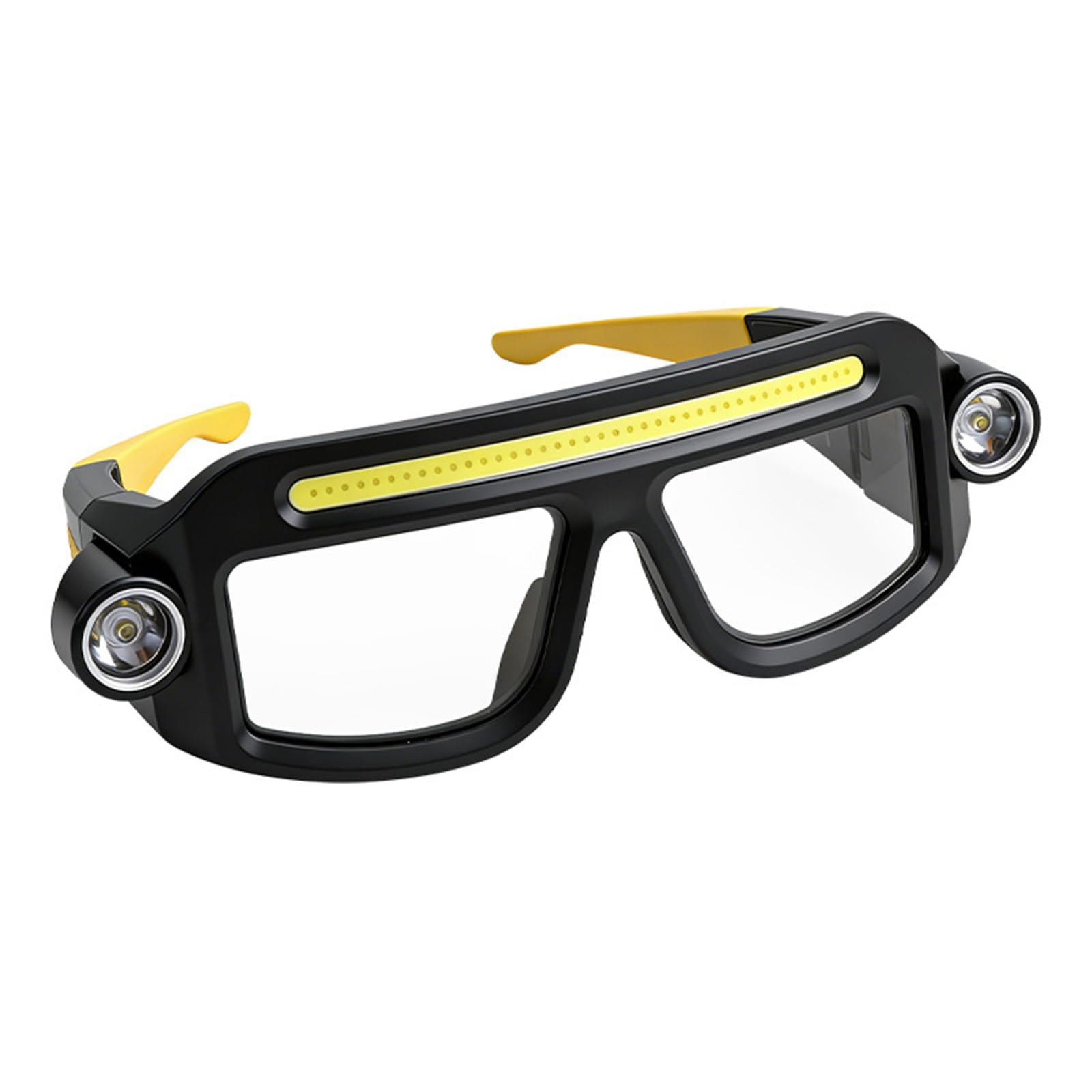 FROMCEO HandsFree Glasses Headlamps with 5 Brightness Levels for Security Patrols and Night Remote LED Work Light Glasses