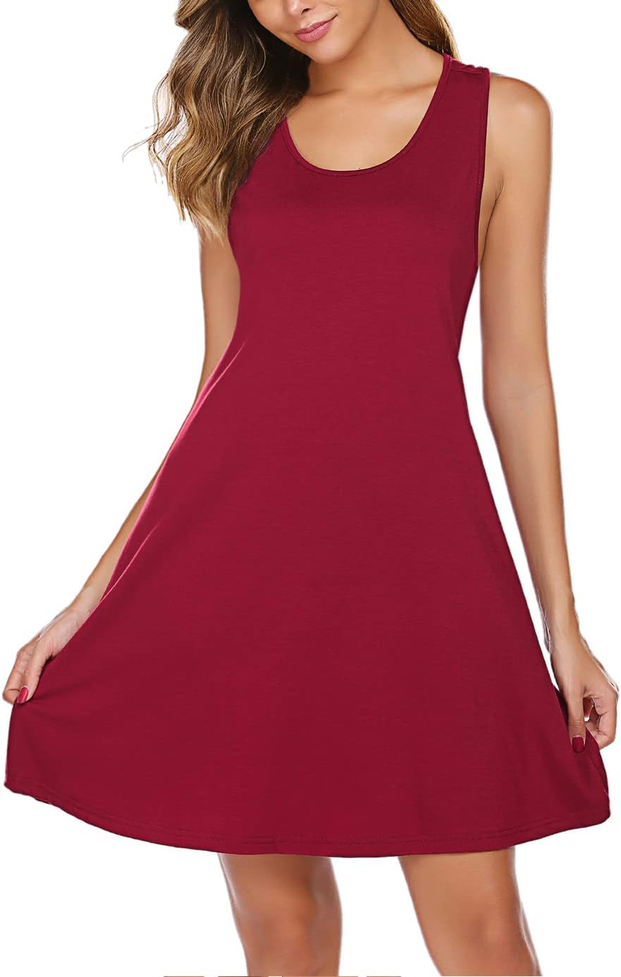 Avidlove Sleepwear for Women Tank Nightgown Chemise Racerback Sleeveless Sleep Dress - Image 5