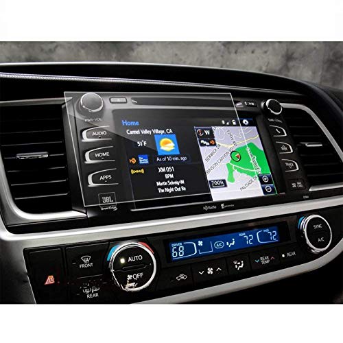 LFOTPP Car Navigation Screen Protector for 2014-2019 Highlander LE Plus XLE Entune 8 Inch, Tempered Glass 9H Hardness Car Infotainment Stereo Display Center Touchscreen Protective Film