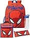 Marvel Spider-Man Boys Backpack Set | Kids Superhero Rucksack Bundle with School Bag, Pencil Case, Lunch Bag & Water Bottle