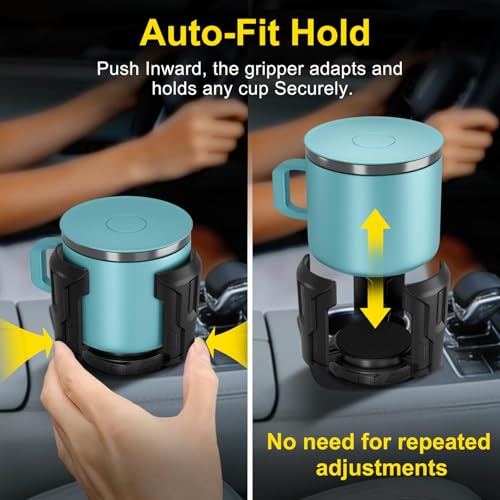 Expansor de portavasos ajustable para auto 2 piezas miniatura 5
