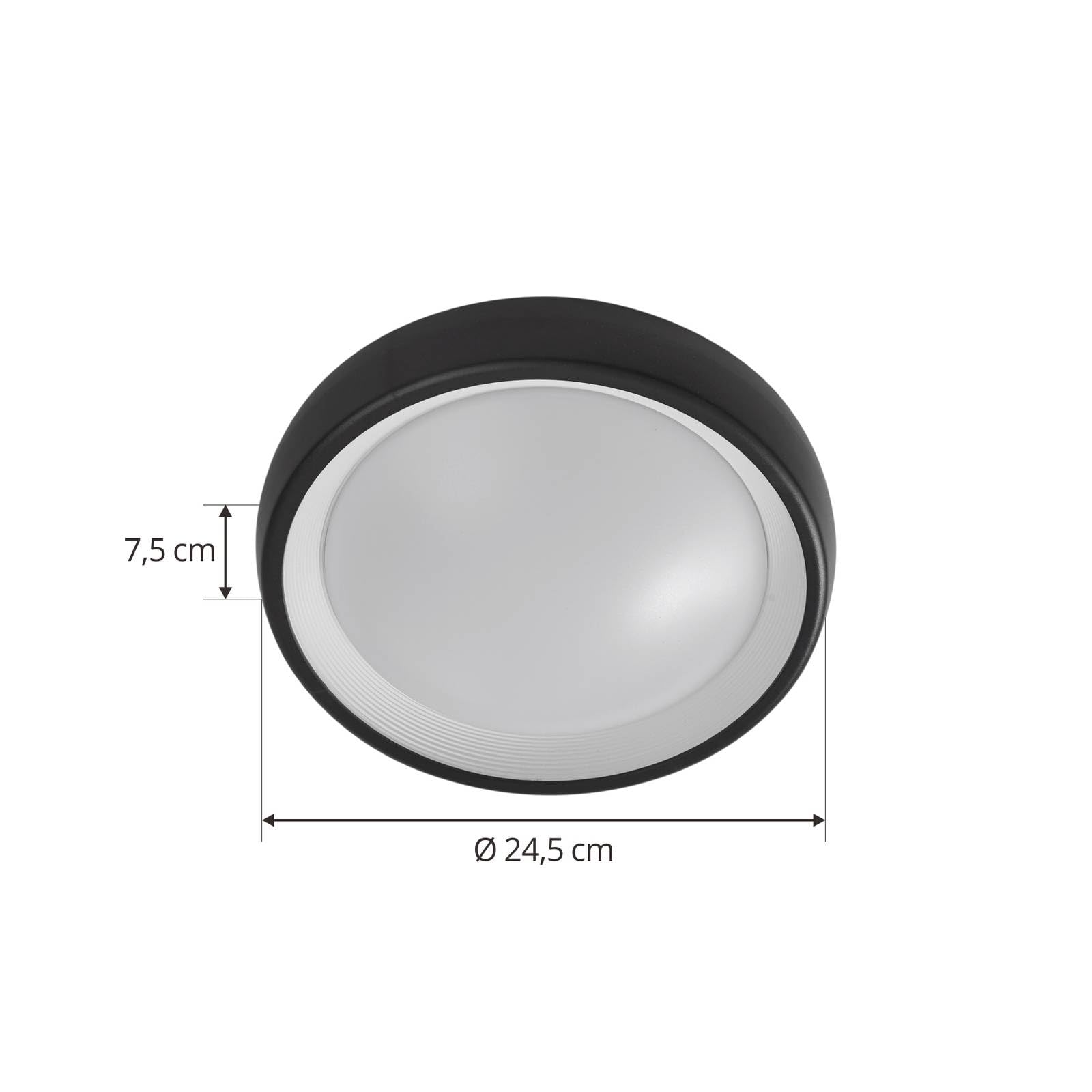 Lindby Plafoniere LED (Moderno) colore Nero, lampadina inclusa lampada da esterni per giardino terrazzo balcone e casa plafoniera