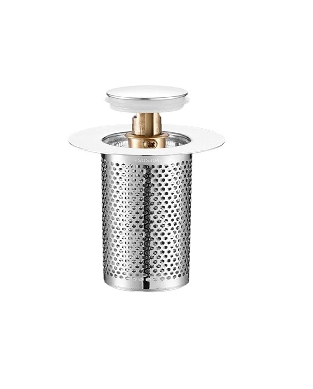 Stainless Steel Pop-Up Basin Stopper with Anti-Odor Core(A80 copper core)