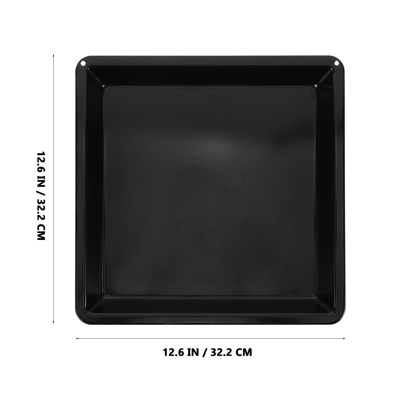 Lurrose Pizzablech Backblech aus Kohlenstoffstahl 32,2x32,2x3,2cm Antihaftbeschichtung Profi Backform für Gastronomie Hotel und Catering
