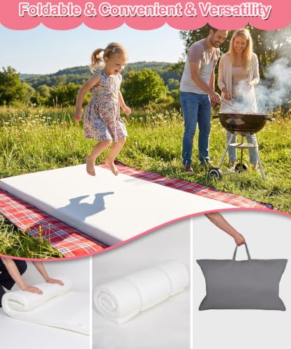 Image of 2'' Portable Full Size Crib Mattress for Toddler Floor Bed | Firm High Density Foam Waterproof Standard Toddler Travel Mattress Removable Cover Infant Kids Boys Girls