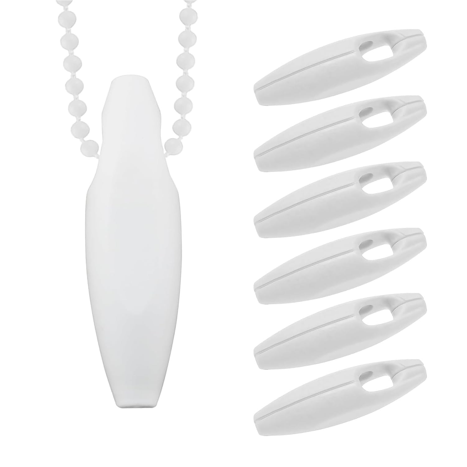 Joyola White 6Pcs Roller Blind Chain Weights, Window Shutter Chain Handle, Roller Blind Rope Weight Blinds Accessories, Cord Weight Replacement Chain Weight For Roman Blinds Vertical Blinds