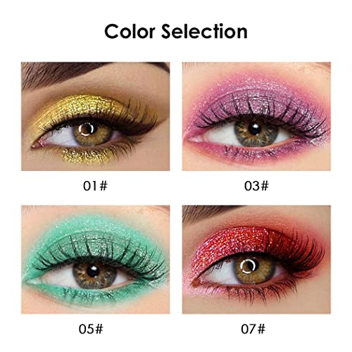 Eyret Eyeshadow Primer Liquid Colored Double-Head Shinny Eyeshadows Matte Colorful Eye Shadow Glitter Eyeshadow Base Beauty Makeup Cosmetic For Women And Girls (#7-Red) #TOP1