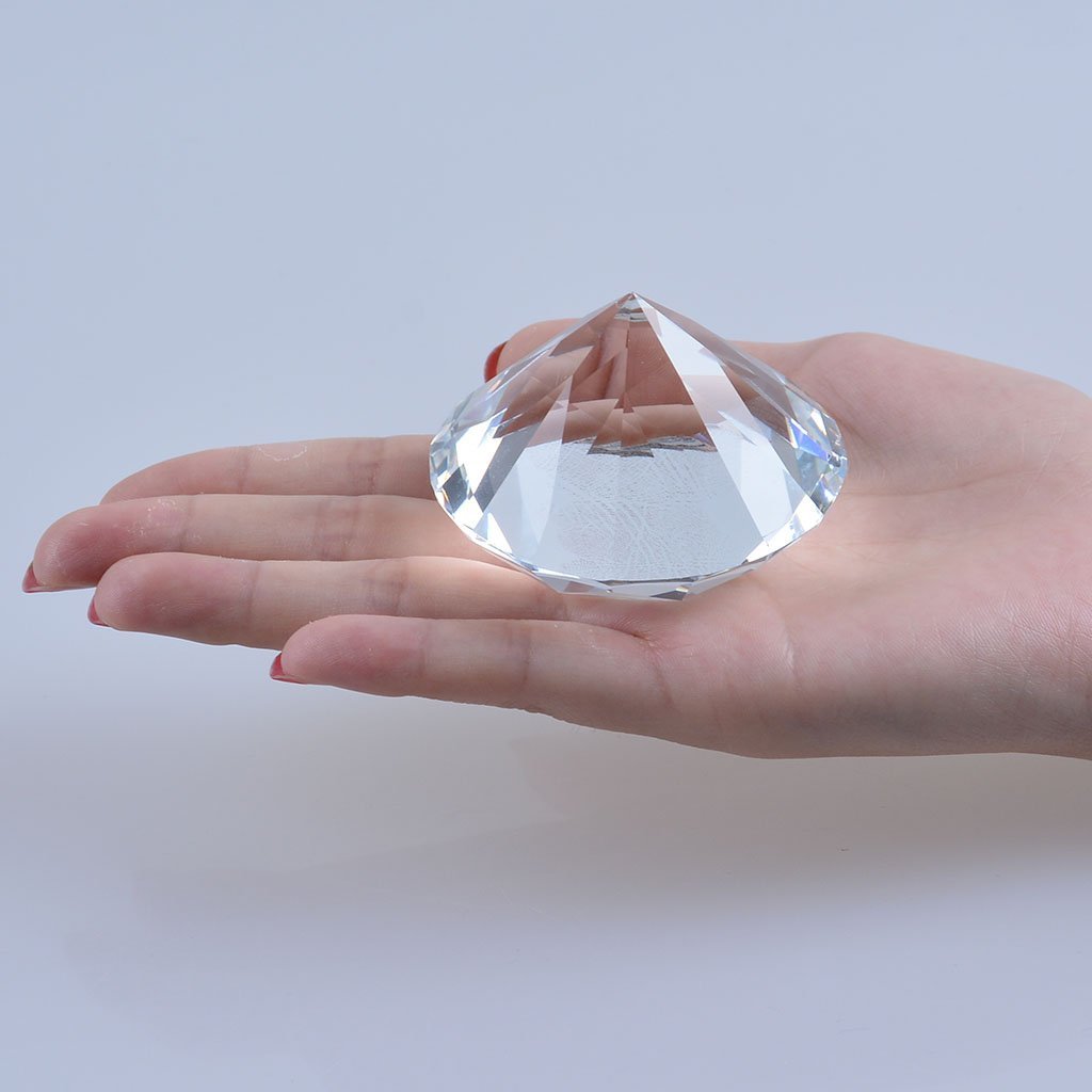 Amazon.co.jp: 多色透明 水晶 ダイヤモンド 60mm ペーパーウェイト
