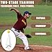 nonarttoy Pitching Towel Trainer for Baseball and Softball, Baseball Training Tool for Precision and Power on Fastball, Changeup, and Curveball, Portable Pitching Trainer for Young Beginners (Yellow)
