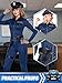 VEXOOM Women Police Costume,Cop Costume Outfit for Adult Police Officer Romper Costume Halloween Cosplay Party Events M