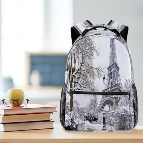 Sac à dos école Tour Eiffel grand compartiment anti mal de dos pour adolescents - 5