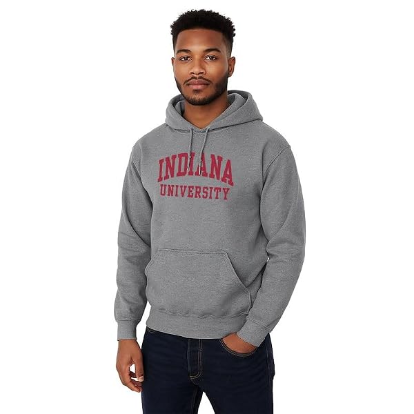 Barnesmith Indiana University, IU Hoosiers, Adult Unisex Hooded Sweatshirt, Classic, Charcoal Grey, Medium by Barnesmith - Used condition - Image 2