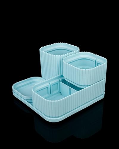 Miniatura 3 de Organizador Pretty Pillars - Soporte para joyas y maquillaje azul cielo