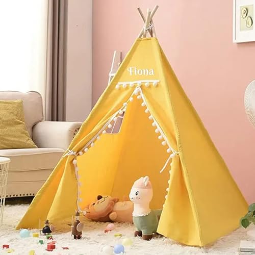 Bl4ckPrint - Tente Tipi pour enfants personnalisée avec nom Tippi Tente pour enfant pour chambre d'enfant Tea Tente indienne d'extérieur et intérieur