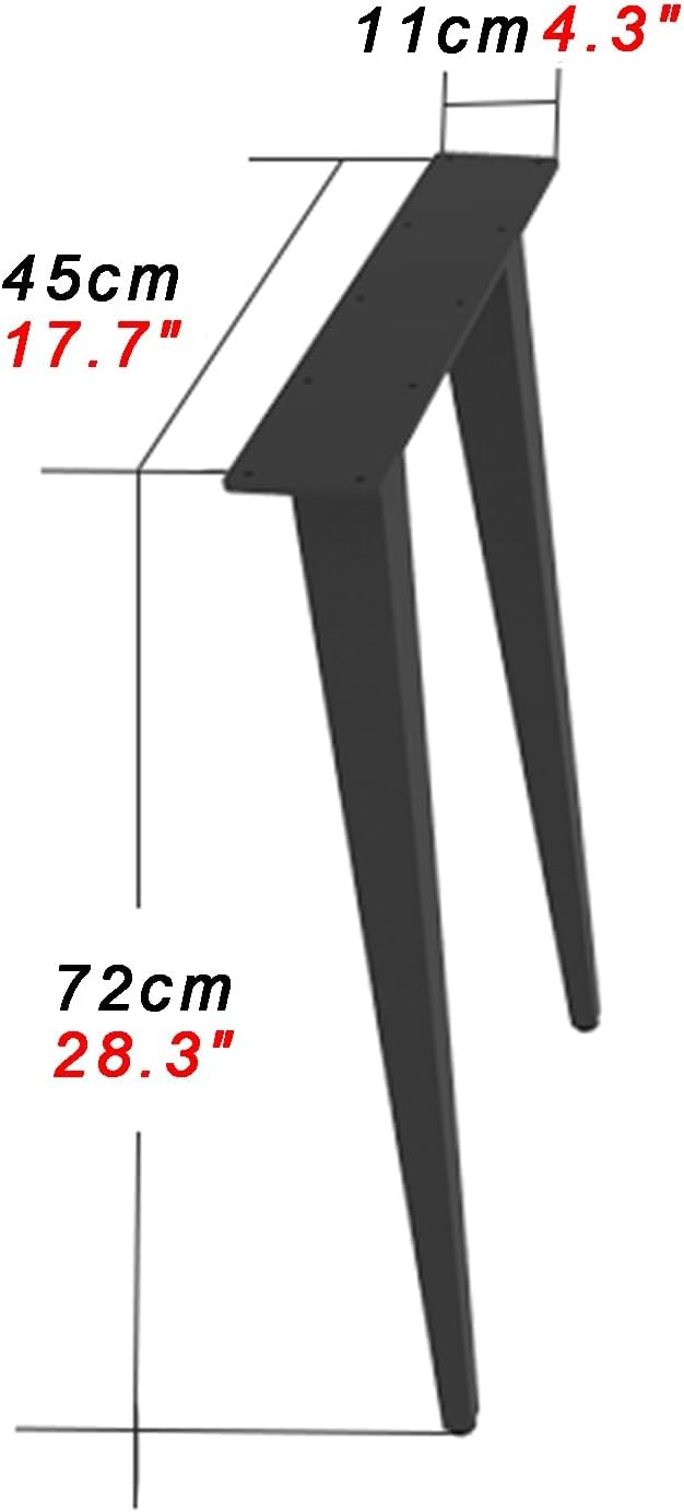 Tapered Metal Desk Frames Fully Welded Construction Equipped with Non-Slip Foot Pads Water Proof and Rustproof Features a Widened Support Surfaces and Multiple Mounting Hole