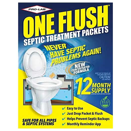 Best Septic Tank Treatment Packets -1 Year Supply of Septic Treatment- Dissolvable Septic Tank Treatment Packets - Use Septic Treatment Enzymes Packets Monthly to Prevent Septic System Backups