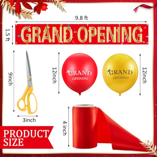 Image of Mixweer Grand Opening Ribbon Cutting Ceremony Kit, Red Gold