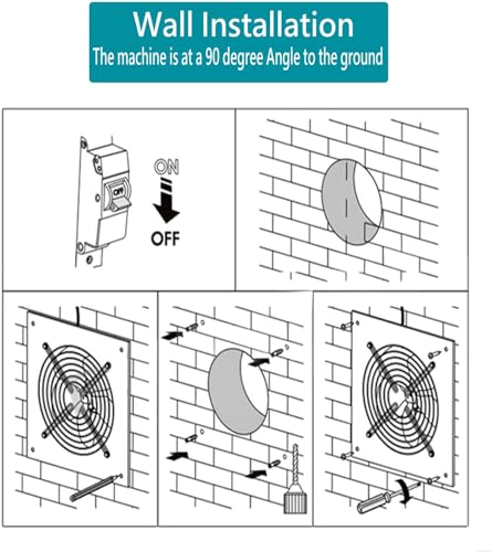 Nalle-8-inch-Exhaust-Fan-80W-500CFM-Through-wall-installation-Ventilation-Fan-110V-Exhaust-Smoke-Fan-Ventilation-for-KitchenBathroomlaundry-roomToiletsGarageShopping-Mall-Black