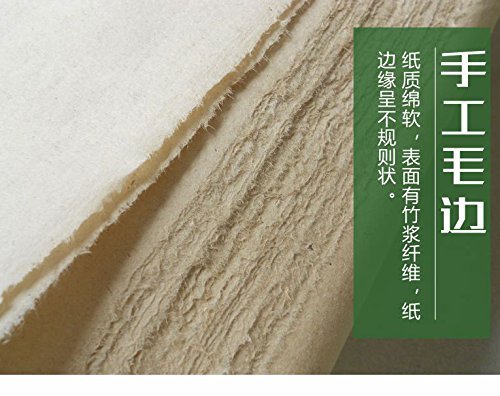 Easyou Sumi Paper Handmade Thin Xuan Paper Clear Straight for Chinese Calligraphy Practice 48x78cm 100sheets Canyi