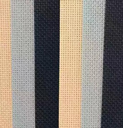 Image of KCS 4 /6 pc of 12 inch x 18 inch(30cmx45cm) 16 Count Cotton Aida Cloth Cross Stitch Fabric (6 pc,Khaki+Medium Grey+Black)