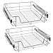 Produktbild UISEBRT 2x Küchenschublade Teleskopschublade 60cm - Küchenschrank Schrankauszug Schlafzimmerschränke Korbauszug Vollauszug(60cm)