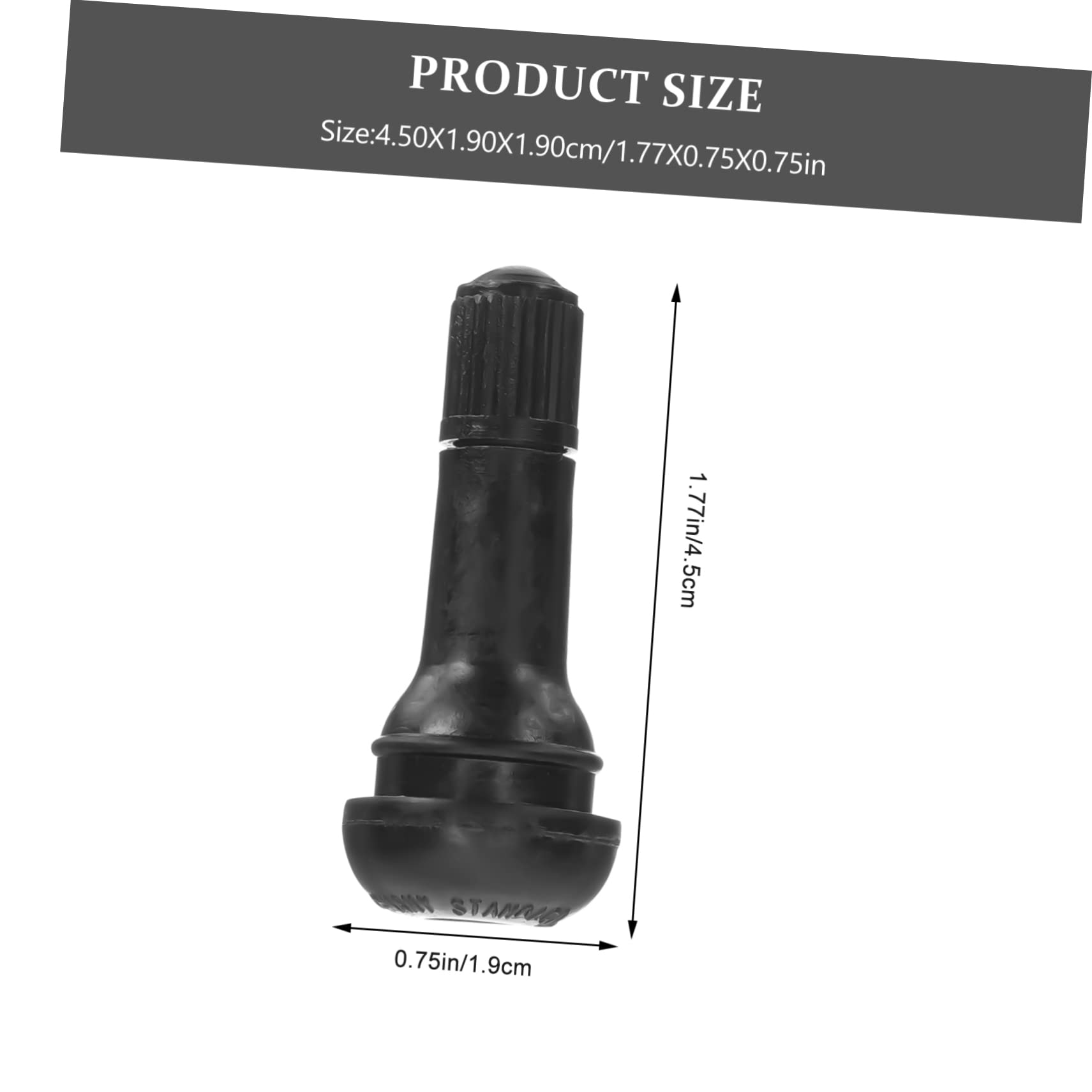 STOBAZA 20Pcs Tubeless Tire Valves Durable Tire Accessories for Automotive Replacement Compact Lightweight Design Superior Sealing Performance for Safe Driving