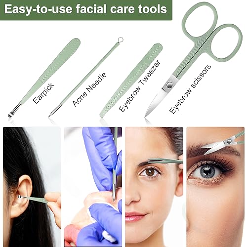 DUAIU Manicure Set,12pcs Nail Clippers Set Professional Nail Kit Stainless Steel Nail Care Tools Pedicure Kit Manicure Set with PU Leather Bag Gift for Men Women - Image 5