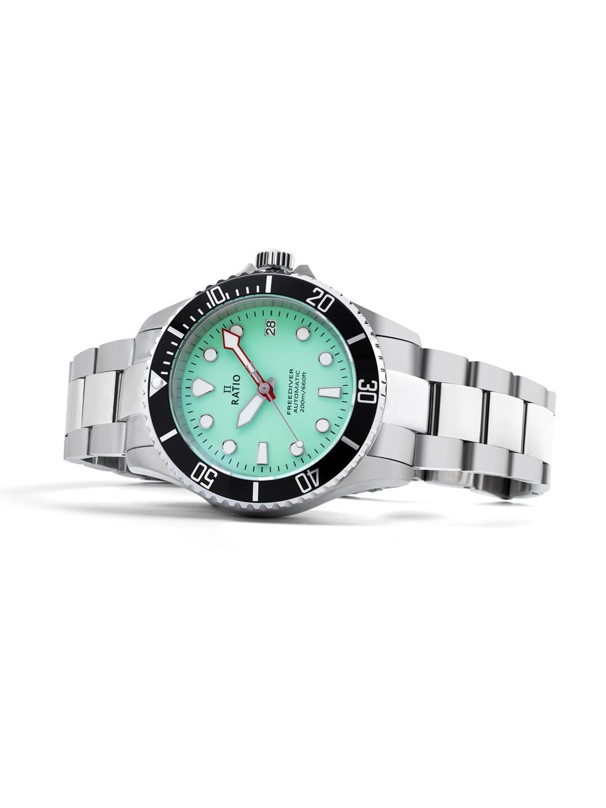RATIO FreeDiver, orologio subacqueo con vetro zaffiro giapponese, automatico, resistente all'acqua fino a 200 m, orologio subacqueo da uomo