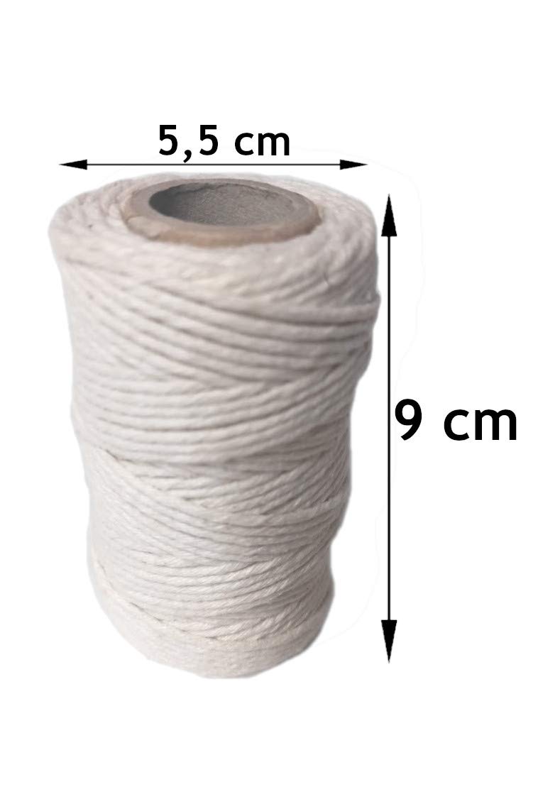 Ficelle Jute Blanc 2mm - 100m Pour Décoration, Jardin Et Emballage Cadeau
