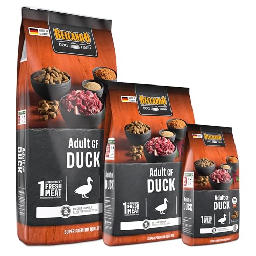 BELCANDO Adult GF Duck | getreidefreies Hundefutter | Trockenfutter ohne Getreide mit Ente | Alleinfuttermittel für ausgewachsene Hunde ab 1 Jahr