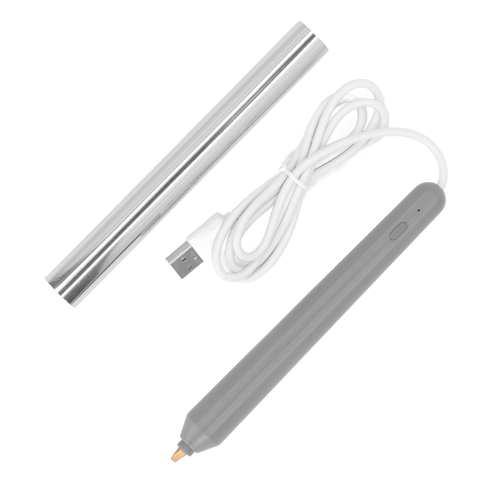 Penna a Lamina Termica Divertimento Fai-da-te Facile da Maneggiare Lamina in ABS per Goffratura Penna a Riscaldamento Rapido per Plastica (Argento)