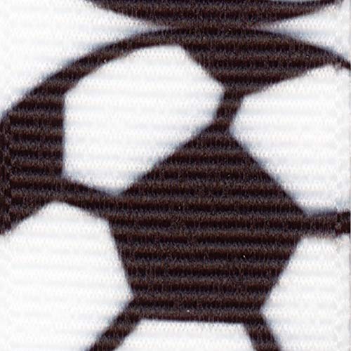 Offray 922576 7/8" Wide Grosgrain Ribbon, Soccer Pattern, 3 Yards #TOP3