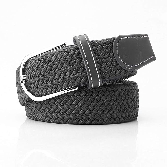 Image of Harcos Stretch Belt Men, Men's Woven Braided Web Belt for Golf Casual Pants Shirts Jeans