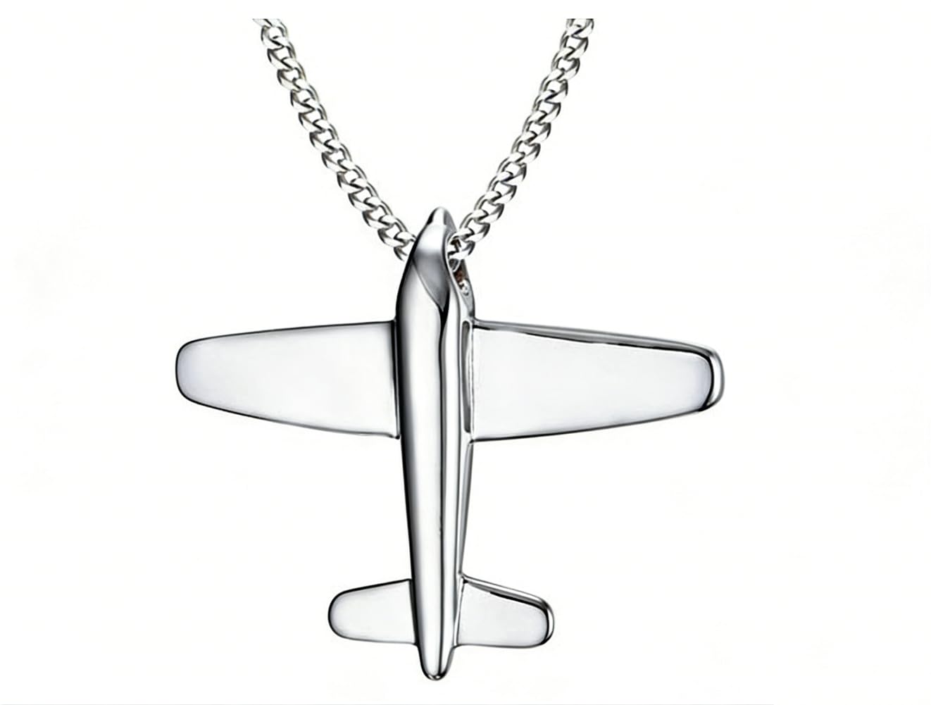 Gold Silver Pendant Necklace for Women 14K Gold Plated Dainty Gold Necklace Simple Delicate Jewelry Gift Aircraft Jelwery 925 Sterling Silver Airplane