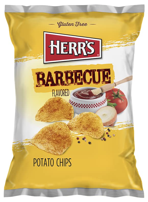 Miniatura 2 de Herr's Patatas fritas para barbacoa, 1 onza (paquete de 42 bolsas)