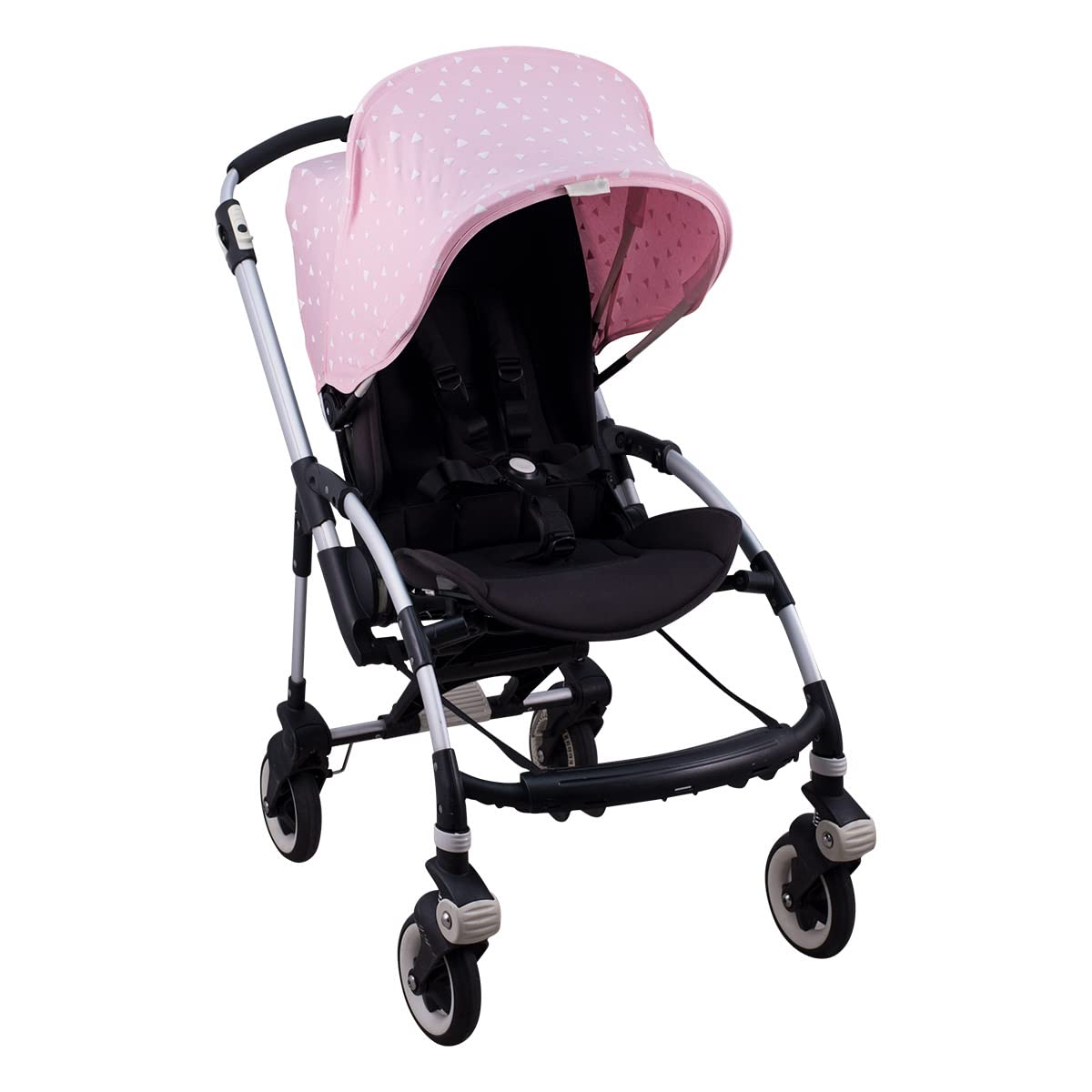 JYOKO KIDS Capota para Silla de Paseo y Cochecito de Bebé compatible con Bugaboo Bee 3, Bee plus, Bee 5, Elaborada en Tejido de Algodón Elástico, Suave y Transpirable (Pink Sparkles)