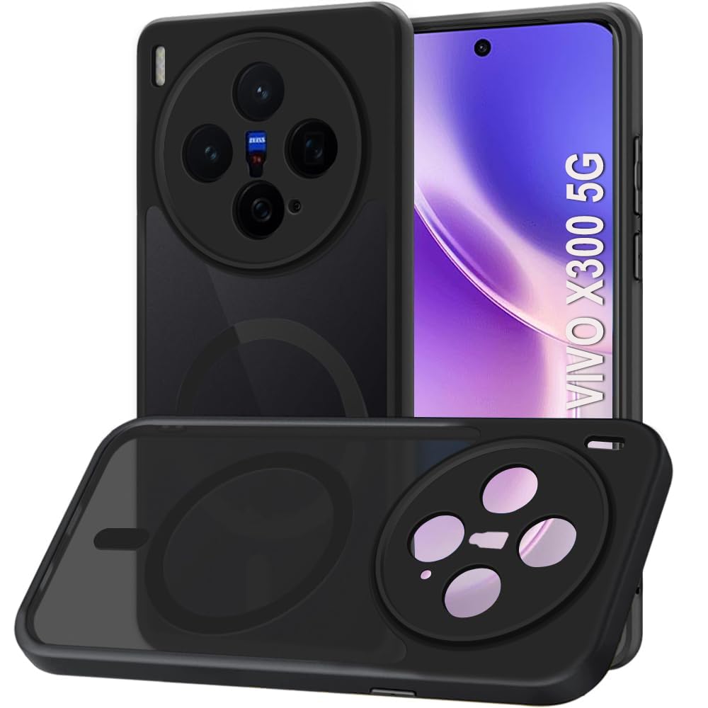 TheGiftKart Hybrid Case for Vivo X300 5G Black - Image 1