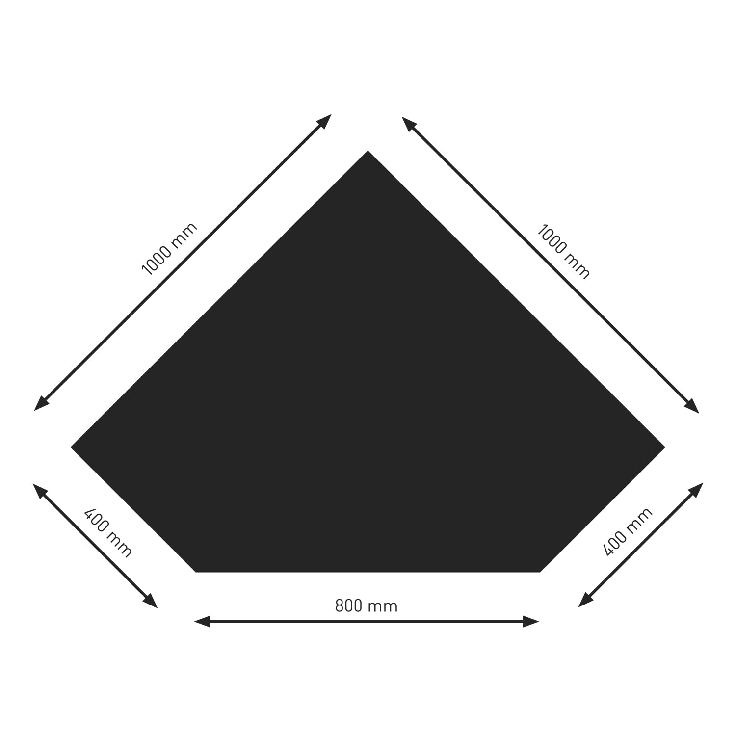 raik PU055-1B5-sw Raik Bodenplatte B5 Diamant schwarz pulverbeschichtet 1000 x 1000 mm