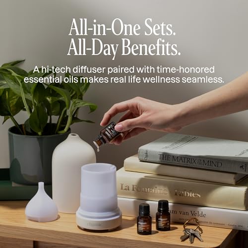 Image of Cliganic Essential Oil Diffuser Set for Home, Aromatherapy Kit with 4 Oils