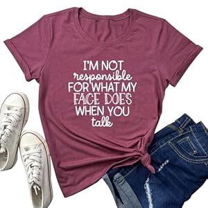 LOOKFACE Women I AM NOT Tee Cute Graphic Soft...