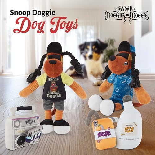 Juguete de felpa con chirriador Snoop Doggie Doggs para perros miniatura 7