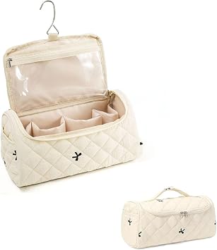 Quilted Hair Tools Travel Bag, Portable Hair Tool Organizer for Curling Iron & Accessories, Compatible with Dyson Airwrap Styler,Hair Dryer Bag OrganizerBeige