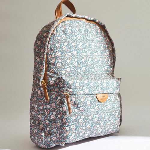 Image of TEAL BY CHUMBAK Laptop Backpack for Women, Stylish Canvas Bag for College, Office, School and Travel, Fits 15-Inch Laptop, Lightweight and Durable with Organizer