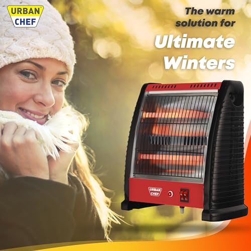 Image of Urban Chef Quatrz Room Heater For Bedroom in Winter 800W| Electric Room Heaters Home For indoor Use | Blower /Fan Heater | 2Rods Multi Mode, Long Lasting Quick Heating | ISI Certified |1 Year Warranty